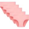 Family Feeling Girls’ Soft Underwear – Comfortable & Breathable Printed Pattern Panties for Kids(5 Pack – Pink 95% Viscose 5% Elastane)