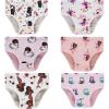 Family Feeling Girls’ Soft Underwear – Comfortable & Breathable Printed Pattern Panties for Kids(6 Pack – Mermaid/Cartoon/Animal Print)