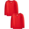 Family Feeling Kids’ Long Sleeve Crewneck Boys Tee T-Shirt(Red)