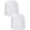 Family Feeling Kids’ Long Sleeve Crewneck Boys Tee T-Shirt(White)