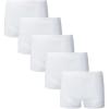 Family Feeling Soft Cotton Girls’ Boyshort Panties Brief Underwear(5 Pack -White)