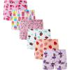 Family Feeling Soft Cotton Girls’ Boyshort Panties Brief Underwear(6 Pack -Animal Printing/Ice Cream)