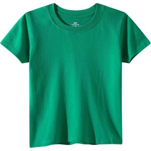 Family Feeling Boys Short Sleeve Summer Crewneck Kids T-Shirts One Piece Girls Tee(Green)