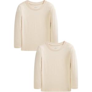 Family Feeling Kids’ Long Sleeve Crewneck Boys Tee T-Shirt(Beige)