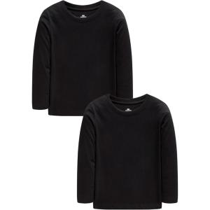 Family Feeling Kids’ Long Sleeve Crewneck Boys Tee T-Shirt(Black)