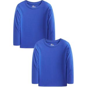 Family Feeling Kids’ Long Sleeve Crewneck Boys Tee T-Shirt(Blue)
