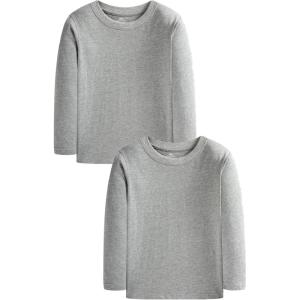 Family Feeling Kids’ Long Sleeve Crewneck Boys Tee T-Shirt(Grey)