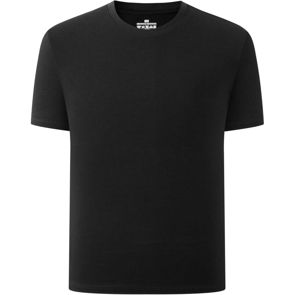 imageFamily Feeling Boys Short Sleeve Summer Crewneck Kids TShirts Top Girls TeeBlack