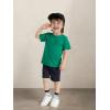 Family Feeling Boys Short Sleeve Summer Crewneck Kids T-Shirts Top Girls Tee(Green)