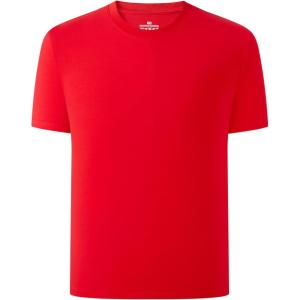 Family Feeling Boys Short Sleeve Summer Crewneck Kids T-Shirts Top Girls Tee(Red)