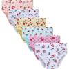 Family Feeling Little Girl Underwear Toddler Panties Big Kids Undies Soft 100% Cotton(6 Pack-d)
