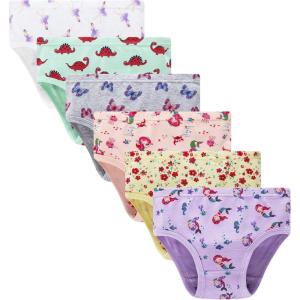 Family Feeling Big Girls Underwears Soft 100% Cotton Panties Big Girls’ Undies Assorted Underwear (Pack of 6) Size 7 8