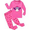 Owl Baby Girls Long Sleeve Pajamas Sets 100% Cotton Pyjamas Infant Kids Pjs Size 18-24 Months