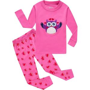 Owl Baby Girls Long Sleeve Pajamas Sets 100% Cotton Pyjamas Infant Kids Pjs Size 18-24 Months