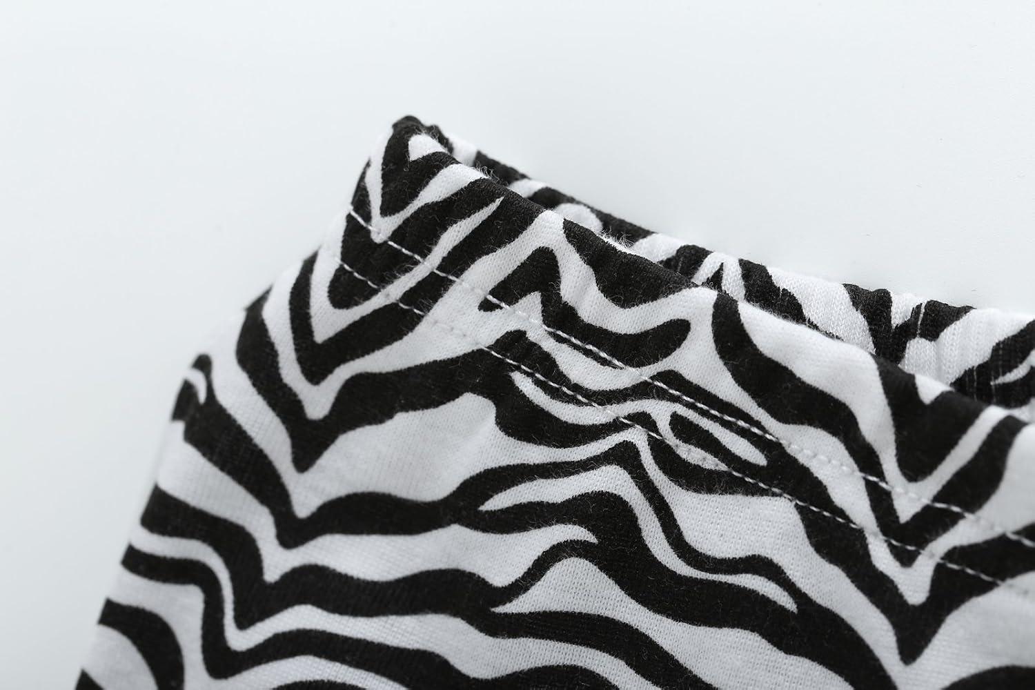 imageFamily Feeling Giraffe Little Girls Short Pajamas 100 Cotton ClothesWhiteBlack