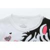 Family Feeling Giraffe Little Girls’ Short Pajamas 100% Cotton Clothes(White/Black)