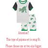 Family Feeling Little Boys Dinosaur Pajamas Short Sets 100% Cotton Kid Summer Pjs 5