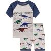 Family Feeling Little boys Dinosaur Pajamas Short Sets 100% Cotton Kid Summer Pjs 6