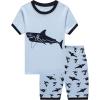 Family Feeling Shark Little Boys Shorts Set Pajamas 100% Cotton Sleepwear Kid Blue Size 6