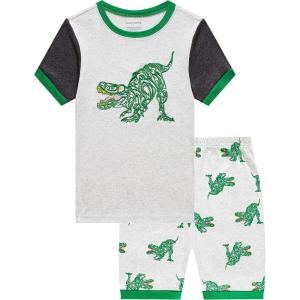 Family Feeling Little Boys Dinosaur Pajamas Short Sets 100% Cotton Kid Summer Pjs 5