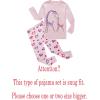 Family Feeling Little Boys Pajamas Sets 100% Cotton Long sleeve Pjs(Giraffe/Pink56)