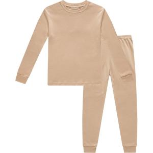 Family Feeling Size 16 Little Girls Boys Snug-Fit Pajamas Short Sets 100% Cotton Red Pjs Clothes Kid