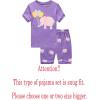 Family Feeling Giraffe Little Girls’ Short Pajamas 100% Cotton Clothes(Elephant/F1)
