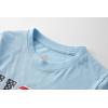 Family Feeling Boys Short Sleeve Summer Crewneck Kids T-Shirts One Piece Girls Tee(American Flag-blue)