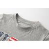 Family Feeling Boys Short Sleeve Summer Crewneck Kids T-Shirts One Piece Girls Tee(American Flag-grey)