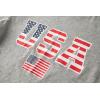 Family Feeling Boys Short Sleeve Summer Crewneck Kids T-Shirts One Piece Girls Tee(American Flag-grey)