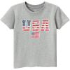 Family Feeling Boys Short Sleeve Summer Crewneck Kids T-Shirts One Piece Girls Tee(American Flag-grey)