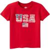 Family Feeling Boys Short Sleeve Summer Crewneck Kids T-Shirts One Piece Girls Tee(American Flag-red)